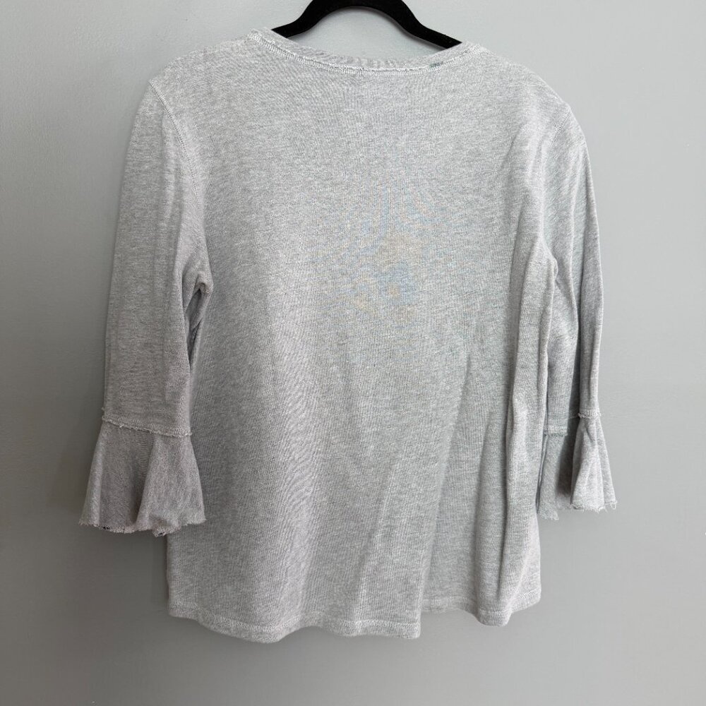Michael Stars Ruffle Sleeve Reversible Sweatshirt - Picture 5 of 9